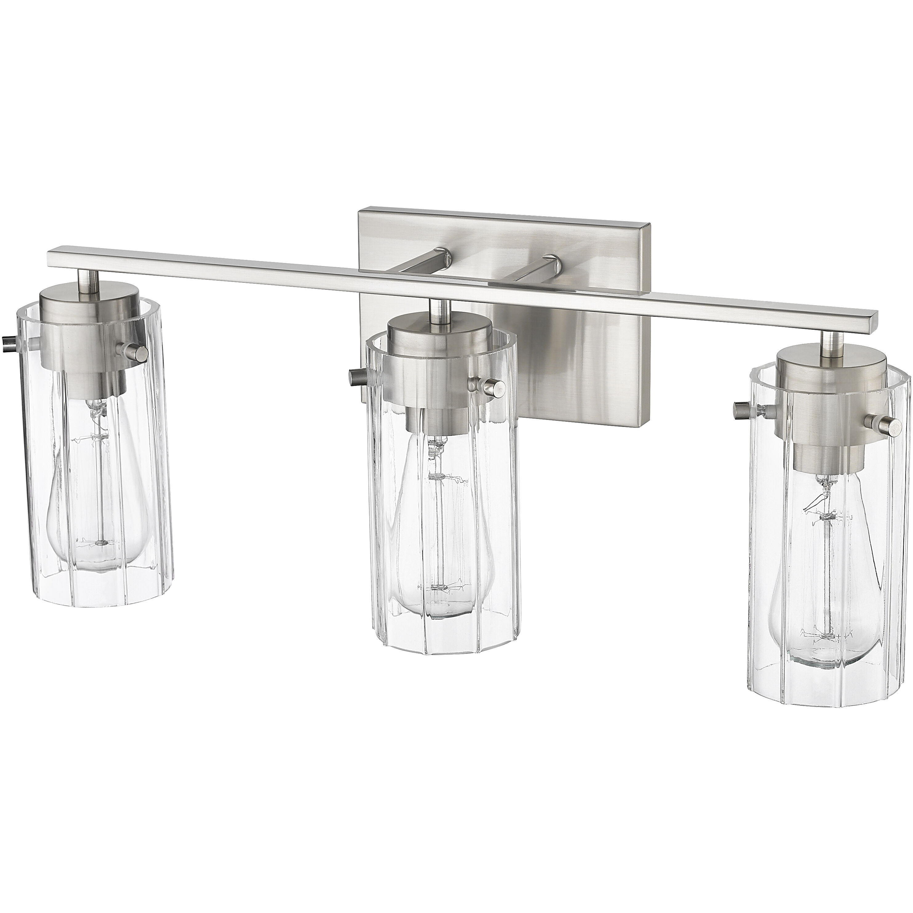 Serena 3 Light 21.5 inch Brushed Nickel Bathroom Vanity Light Wall Light